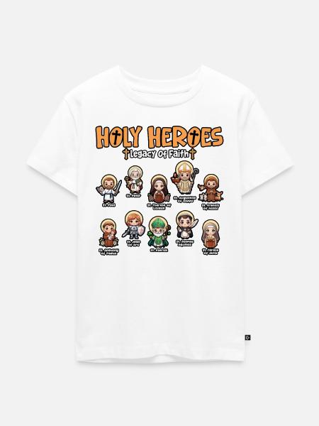Heilige Helden Allerheiligen-Katholische Kirche - Kinder Premium Bio T-Shirt - Weiß