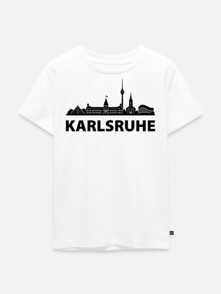 Karlsruhe Skyline - Kinder Premium Bio T-Shirt - Weiß
