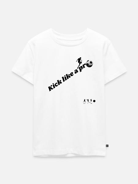 Kick_like_a_pro - Kinder Premium Bio T-Shirt - Weiß