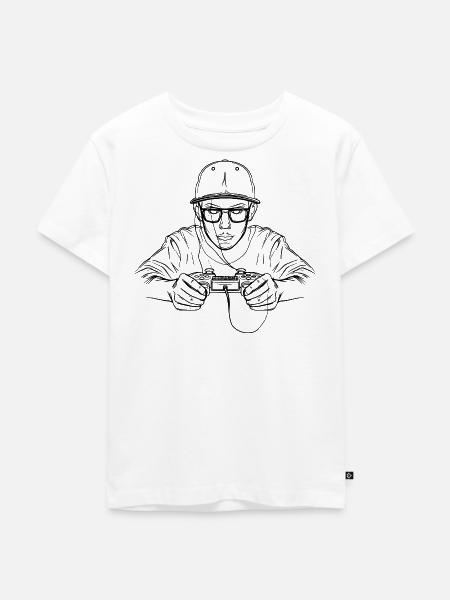 Videospiele Liebhaber - Kinder Premium Bio T-Shirt - Weiß