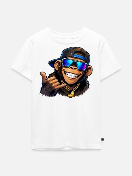 affe-cool - Kinder Premium Bio T-Shirt - Weiß