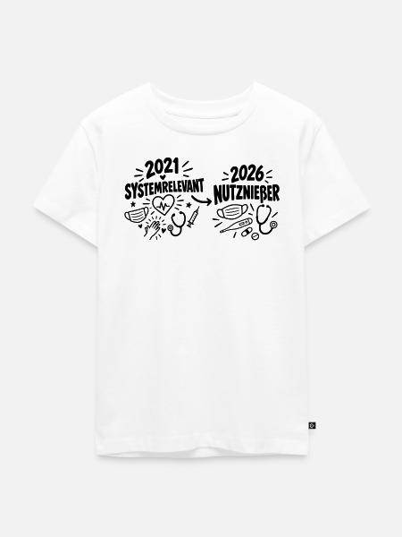 Vom Heldenstatus zum Nutznießer - Kinder Premium Bio T-Shirt - Weiß