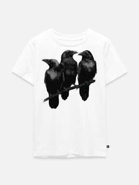 Raben - Kinder Premium Bio T-Shirt - Weiß