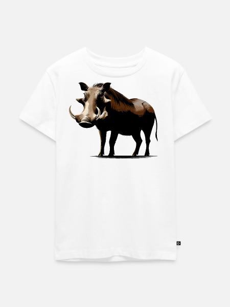 Warzenschwein - Kinder Premium Bio T-Shirt - Weiß