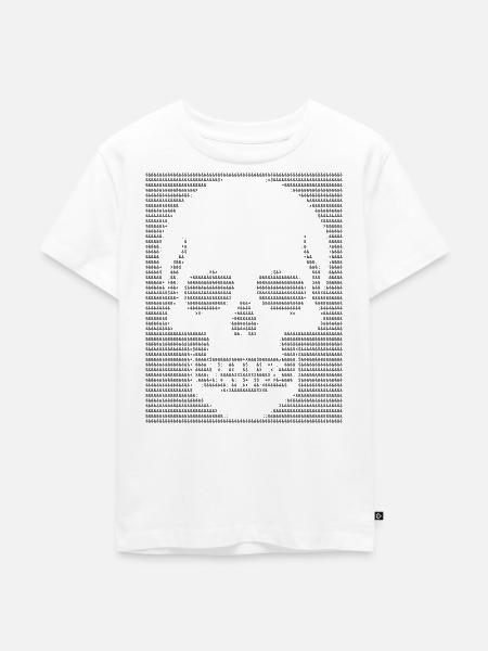 Skull ASCII-Kunstdesign - Kinder Premium Bio T-Shirt - Weiß