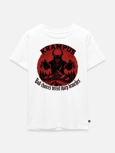 Kramperl Perchtenmaske Krampus Geschenk Nikolaus - Kinder Premium Bio T-Shirt - Weiß