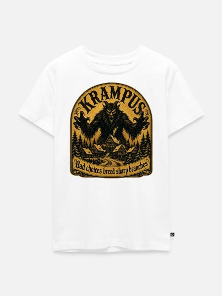 Weihnachtsdämon Geschenk Krampus Maske Kramperl - Kinder Premium Bio T-Shirt - Weiß