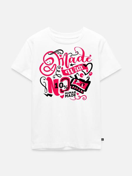 Ohne KI entwickelt - Kinder Premium Bio T-Shirt - Weiß