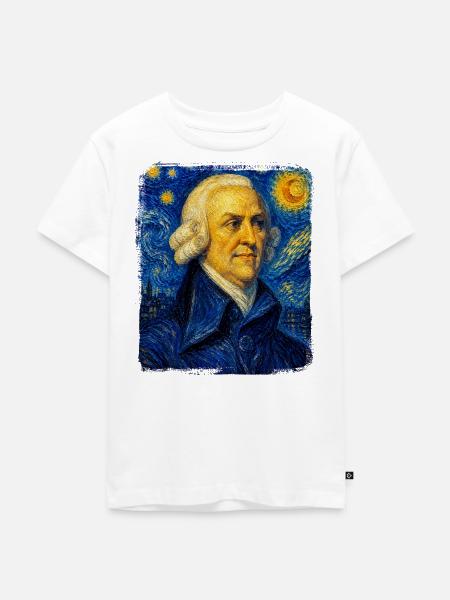 Adam Smith Sternennächte - Kinder Premium Bio T-Shirt - Weiß
