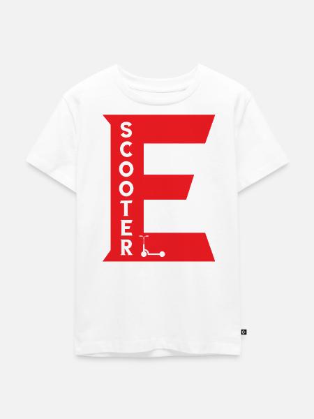 Scooter Letter E Design - Kinder Premium Bio T-Shirt - Weiß