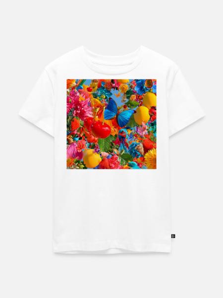 Bunter tropischer Wahnsinn - Kinder Premium Bio T-Shirt - Weiß