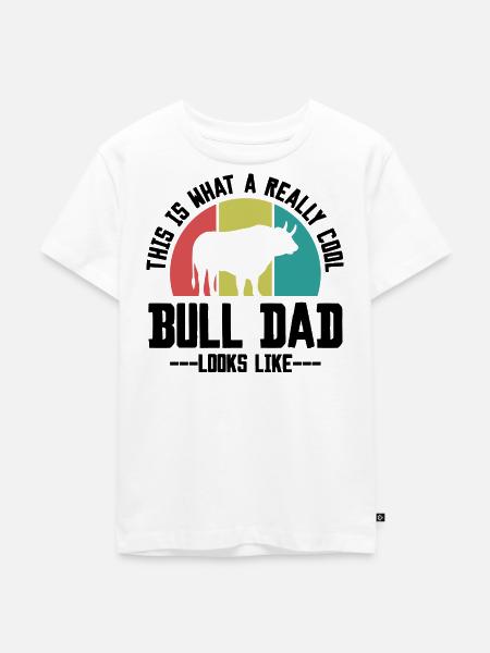 Stier Spruch Retro Style - Kinder Premium Bio T-Shirt - Weiß