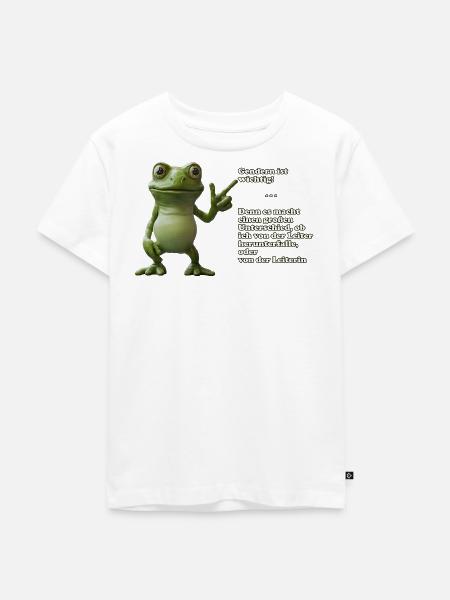Frosch mit Wortwitz zur Gleichberechtigung - Kinder Premium Bio T-Shirt - Weiß