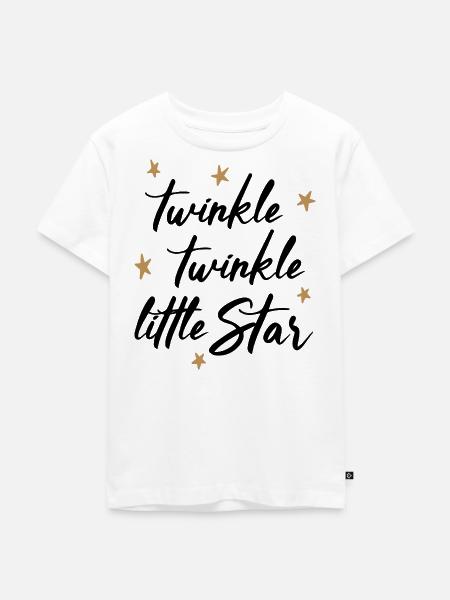 TWINKLE TWINKLE LITTLE STAR - Kinder Premium Bio T-Shirt - Weiß
