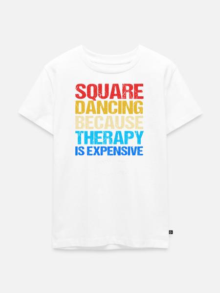 Square Dance - Kinder Premium Bio T-Shirt - Weiß