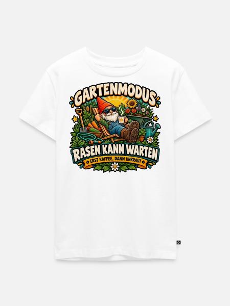 Gartenmodus - Kinder Premium Bio T-Shirt - Weiß