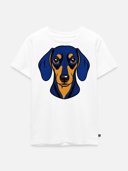 Dackel - Kinder Premium Bio T-Shirt - Weiß