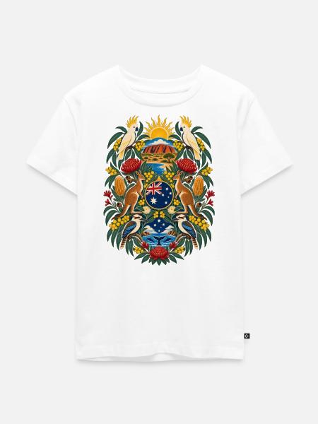 Australien | Outback, Känguru & Kakadu - Kinder Premium Bio T-Shirt - Weiß