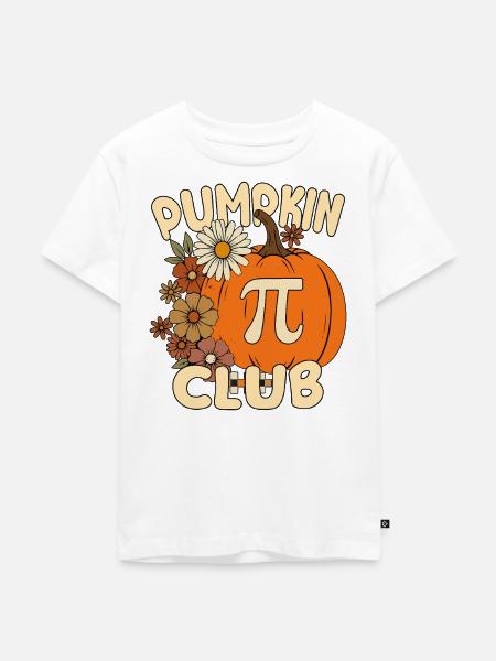 Pumpkin Pi Club Mathematik-Halloween - Kinder Premium Bio T-Shirt - Weiß