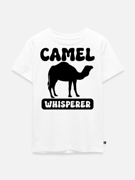Kamel Flüsterer - Kinder Premium Bio T-Shirt - Weiß