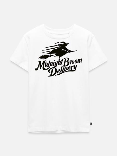 Mitternachtsbesen Lieferung - Kinder Premium Bio T-Shirt - Weiß