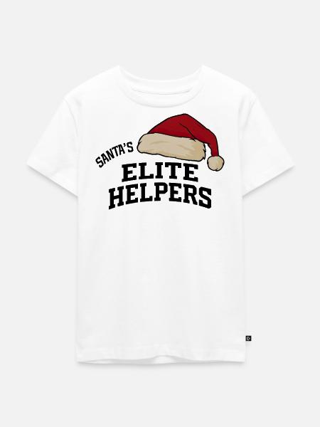 Santa Elite Helpers - Kinder Premium Bio T-Shirt - Weiß