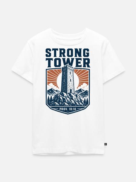 Starke Turm-Sprichwörter - Kinder Premium Bio T-Shirt - Weiß