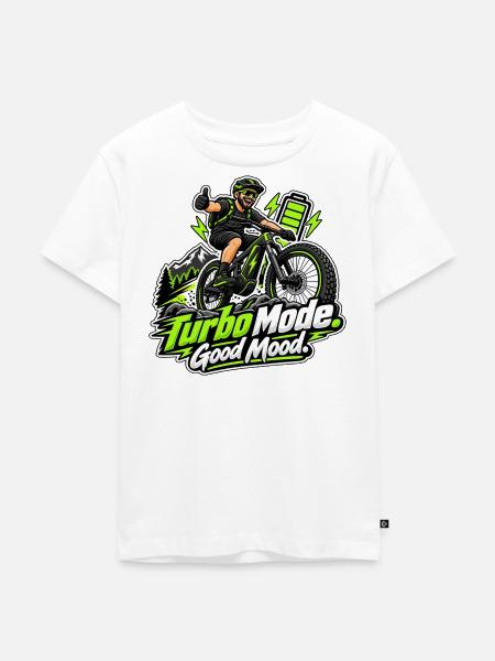E-Bike Turbo - Kinder Premium Bio T-Shirt - Weiß