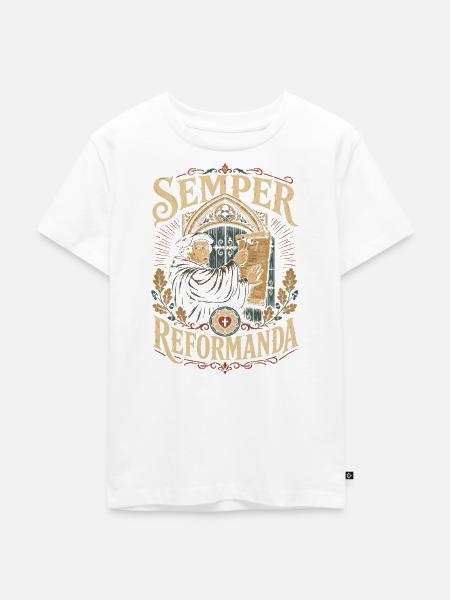 Semper Reformanda - Kinder Premium Bio T-Shirt - Weiß