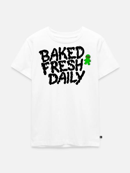 Neonalien Skizze auf Dunklem Hintergrund - Kinder Premium Bio T-Shirt - Weiß