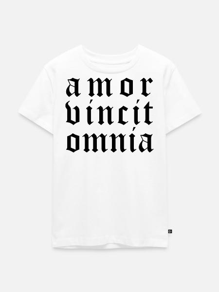 Amor vincit omnia - Kinder Premium Bio T-Shirt - Weiß