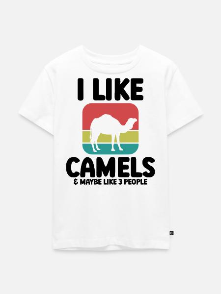 Kamel Fan Humor - Kinder Premium Bio T-Shirt - Weiß