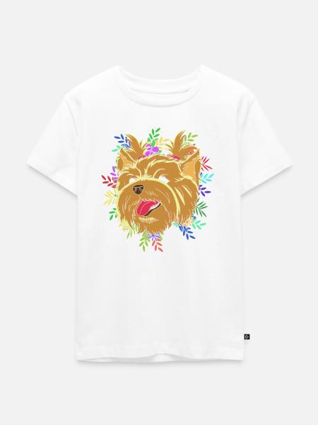 Yorkshire Terrier - Kinder Premium Bio T-Shirt - Weiß