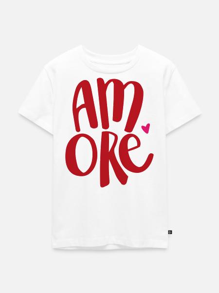 amore - Kinder Premium Bio T-Shirt - Weiß