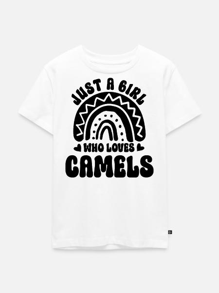 Kamel Boho Style - Kinder Premium Bio T-Shirt - Weiß