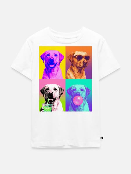 Hunde Labrador Hund - Kinder Premium Bio T-Shirt - Weiß