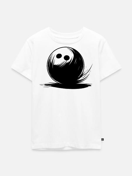 Bowlingkugel - Kinder Premium Bio T-Shirt - Weiß