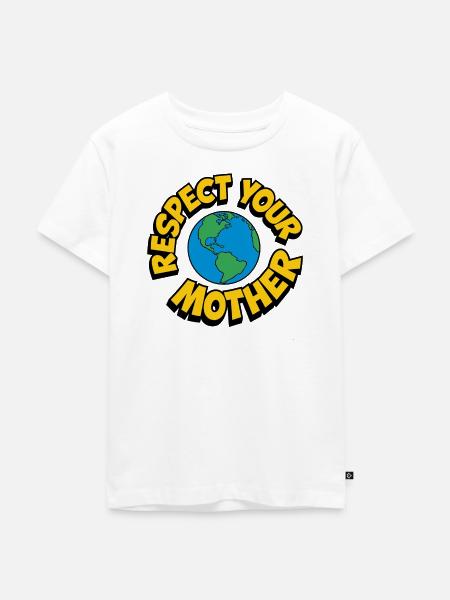 Respect your mother - Kinder Premium Bio T-Shirt - Weiß