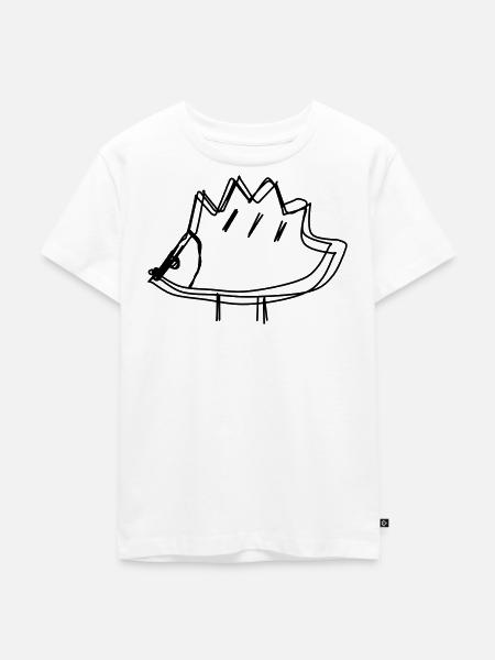 Igel handgezeichnet - Kinder Premium Bio T-Shirt - Weiß