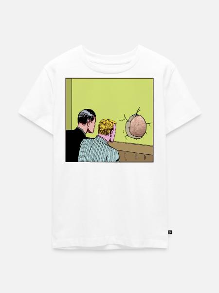 Loch in der Wand - Kinder Premium Bio T-Shirt - Weiß