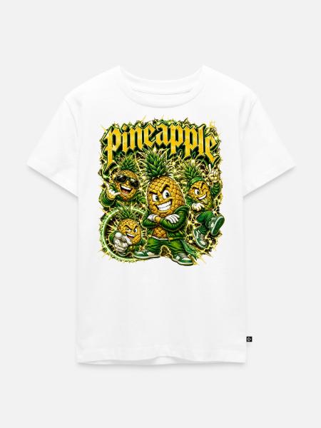 Ananas - Kinder Premium Bio T-Shirt - Weiß