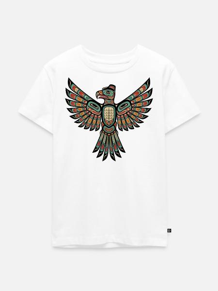 Indianischer Donnervogel Orange - Kinder Premium Bio T-Shirt - Weiß