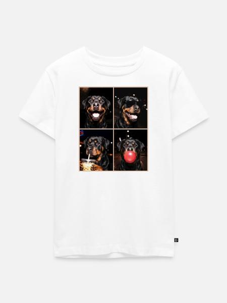Hunde Rottweiler Hund - Kinder Premium Bio T-Shirt - Weiß
