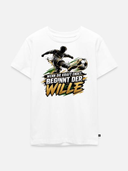 Fußball Motivation - Kinder Premium Bio T-Shirt - Weiß
