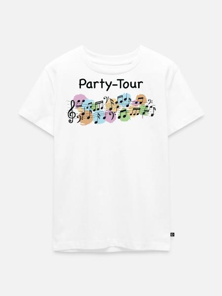 Party-Tour – Musikalischer Partyspaß - Kinder Premium Bio T-Shirt - Weiß