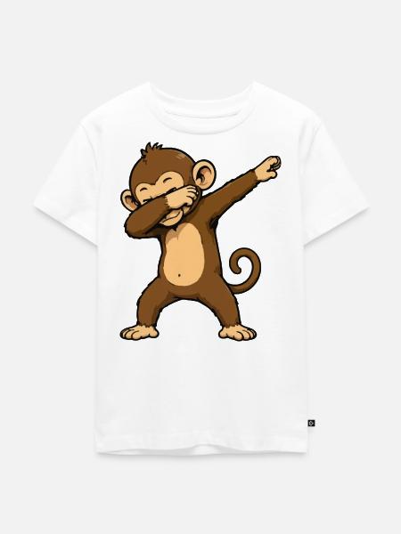 DabAffe Cartoon - Kinder Premium Bio T-Shirt - Weiß