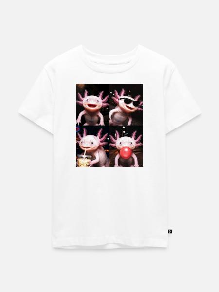 Axolotls Axolotl - Kinder Premium Bio T-Shirt - Weiß