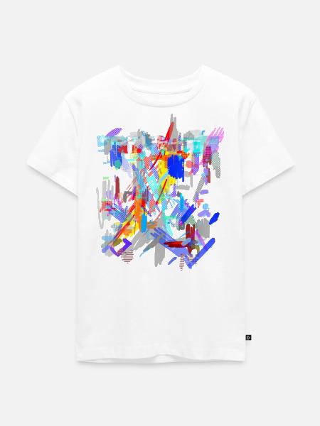 Farben Muster Abstrakt - Kinder Premium Bio T-Shirt - Weiß