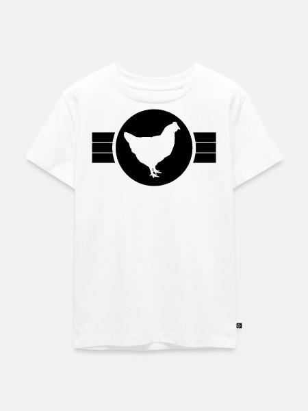 Huhn Silhouette - Kinder Premium Bio T-Shirt - Weiß