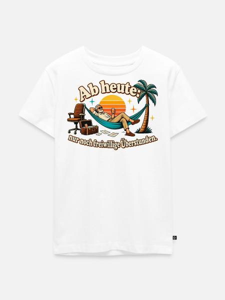 Rente Ruhestand Abschiedsgeschenk Kollege - Kinder Premium Bio T-Shirt - Weiß